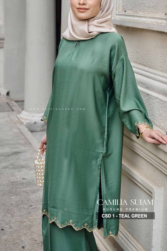 CAMILLA SULAM KURUNG (CSD-1) - TEAL GREEN