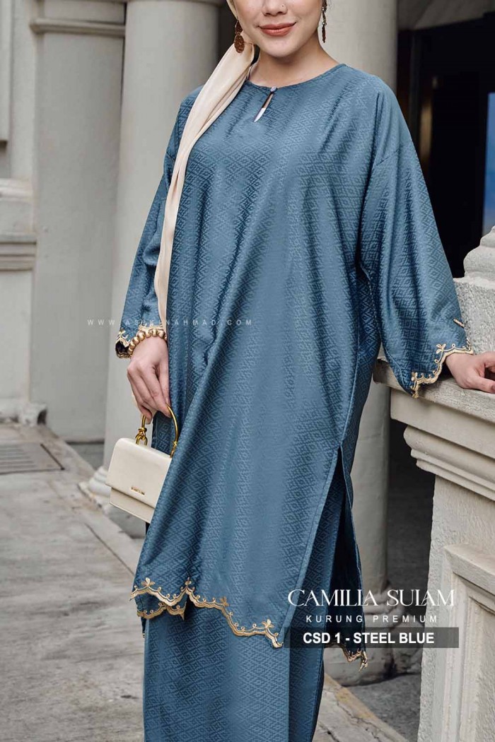 CAMILLA SULAM KURUNG (CSD-1) - STEEL BLUE