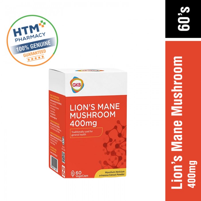 GKB Lion Mane Mushroom 400mg 60's