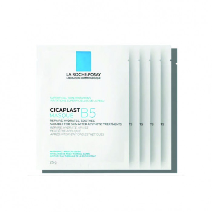 LA ROCHE POSAY Cicaplast Masque B5 Facial Mask 25G x 5's - Hydrating & Soothing Mask For Sensitive Skin 保湿面膜