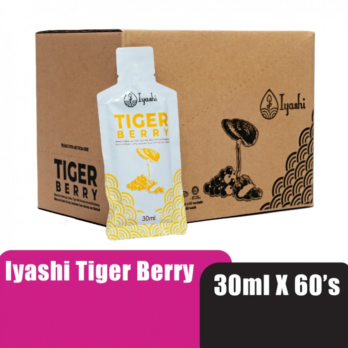 IYASHI Tiger Berry 虎乳芝 Tiger Milk Mushroom Kids & Adults ( Lung Supplement / 补肺 / Relief of Cough & Cold ) 30ml X 60's