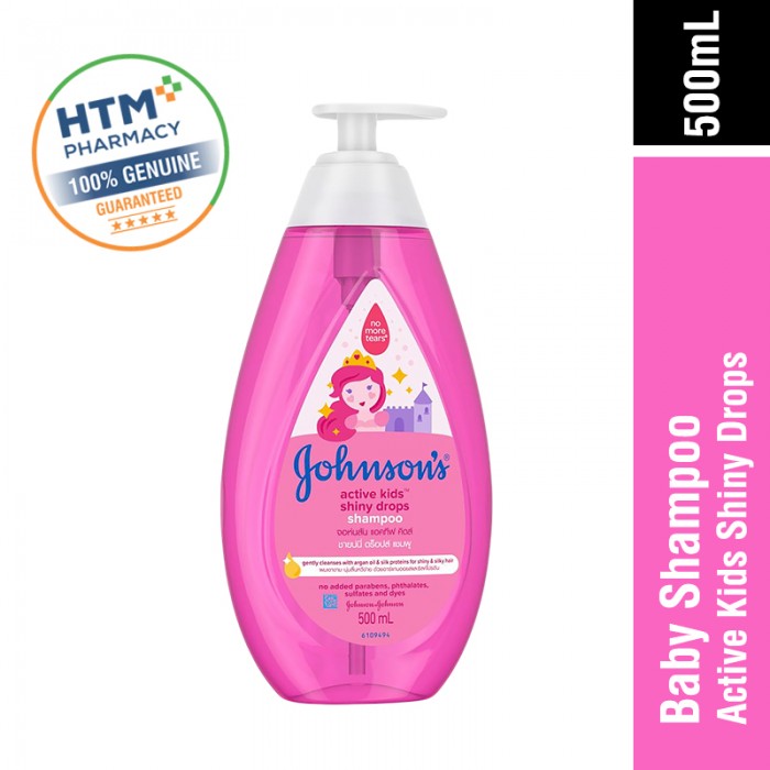 JOHNSONS BABY SHAMPOO 500ML - ACTIVE KIDS SHINY DROP