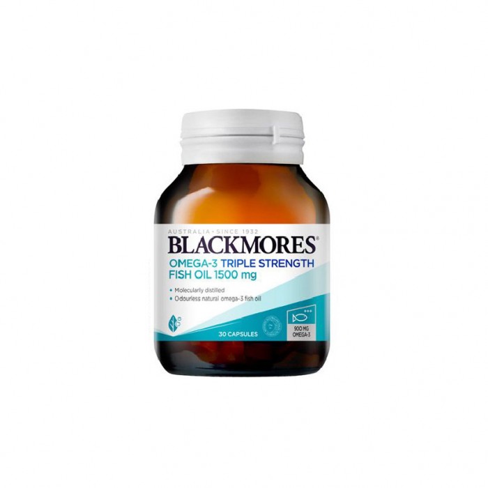 Blackmores Omega-3 Triple Strength Fish Oil1500mg 30'S