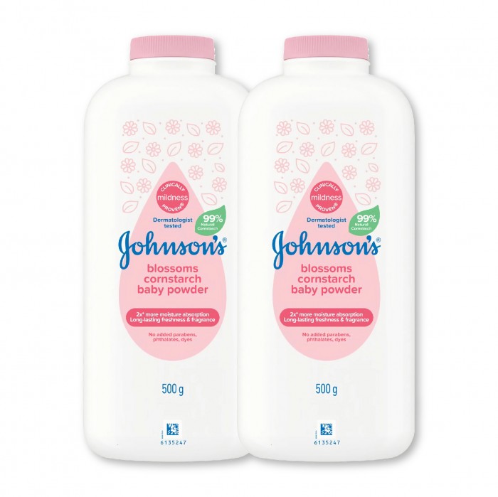 JOHNSONS BABY POWDER 500G X 2 - BLOSSOMS