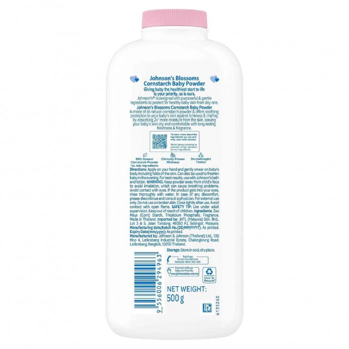 JOHNSONS BABY POWDER 500G X 2 - BLOSSOMS