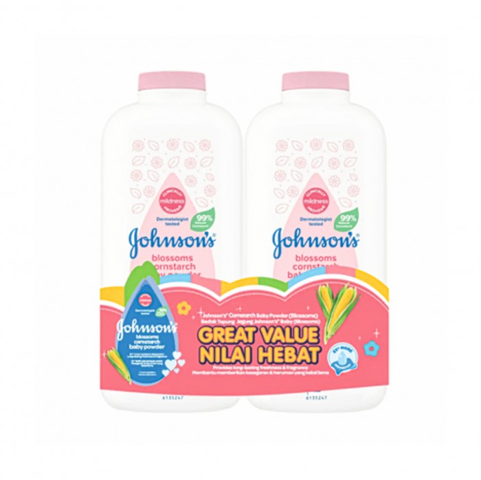 JOHNSONS Baby Powder 500g X 2