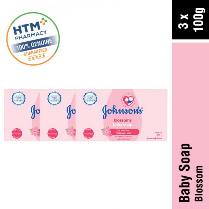 JOHNSONS BABY SOAP 100G X 3 - BLOSSOM