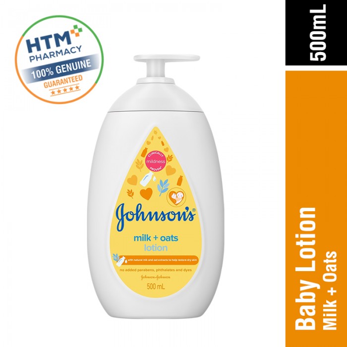 JOHNSONS BABY LOTION 500ML - MILK + OATS