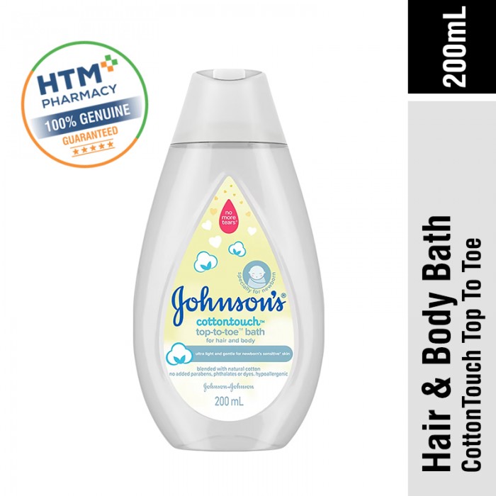 JOHNSONS BABY HAIR AND BODY 200ML - COTTONTOUCH TOP-TO-TOE