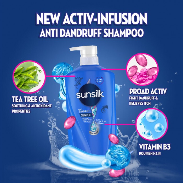 SUNSILK Shampoo Scalp Treatment & Anti Dandruff Shampoo 625ml - Shampoo Kelemumur 頭皮屑 洗发水