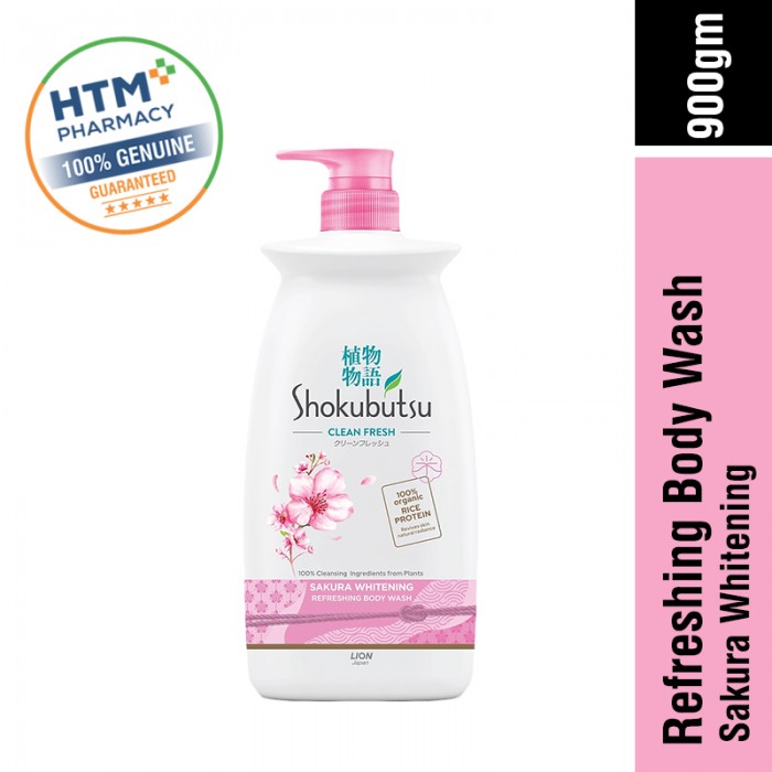 SHOKUBUTSU SHOWER FOAM 900G - SAKURA WHITENING