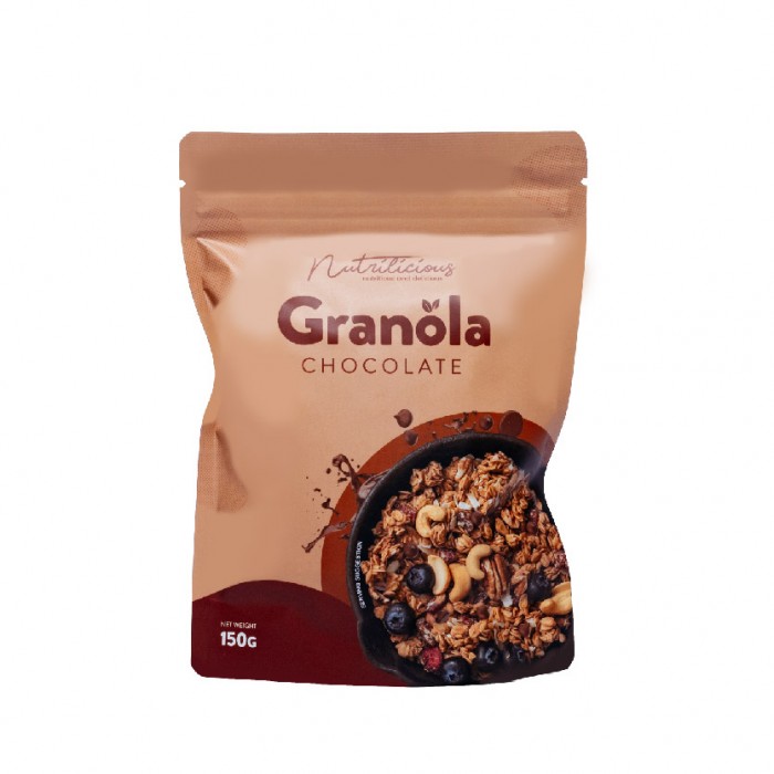 NUTRILICIOUS - Chocolate Granola Cereal Diet 150g (Granola Oat Dark Chocolate / Oatmeal Diet / Granola Dark Chocolate /