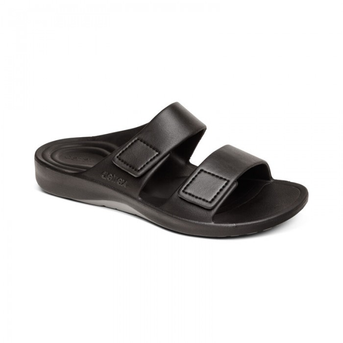 AETREX MENS MILOS SLIDE BLACK - US 12