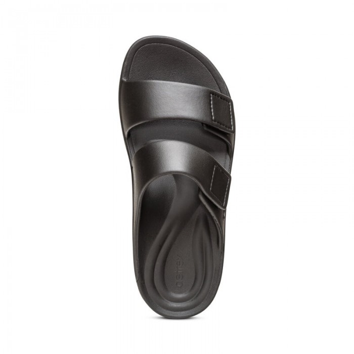 AETREX MENS MILOS SLIDE BLACK - US 12