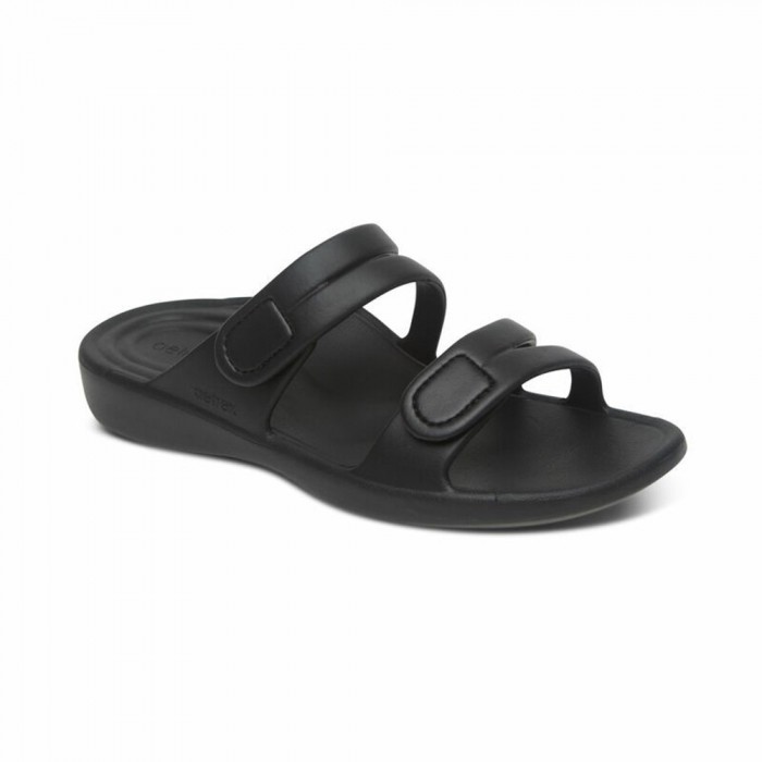 AETREX WOMENS JANEY SPORT SLIDE BLACK - US 6