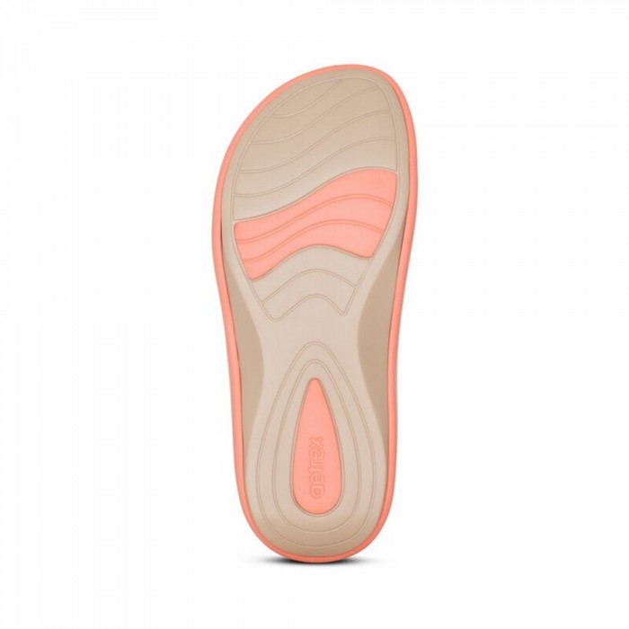 AETREX WOMENS JANEY SPORT SLIDE CORAL - US 8