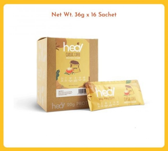 HEAL HIGH PROTEIN CLASSIC COFFEE 36G 16'S