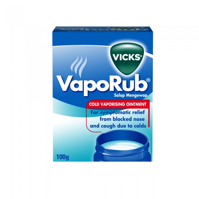 Vicks VapoRub Balm (Viks Vaporub, Vapour Rub, Minyak Cengkih, Minyak Resdung, 傷風膏, 伤风膏) - 100g