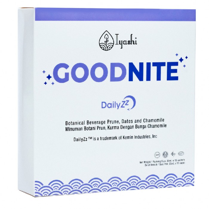 IYASHI Goodnite - Relax for Better Sleep Supplement , solve insomnia for deep sleep ( tidur lena / 安神 )  20ml x 15's