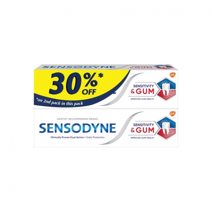 SENSODYNE SENSITIVITY & GUM 100G X 2