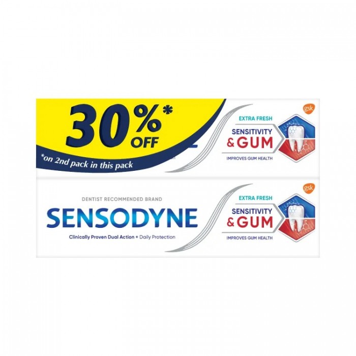 SENSODYNE SENSITIVITY & GUM EXTRA FRESH 100G X 2