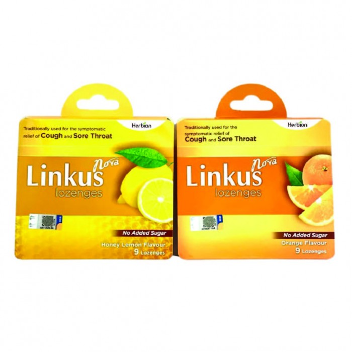 LINKUS Nova Lozenges 9'S - Honey Lemon Flavour