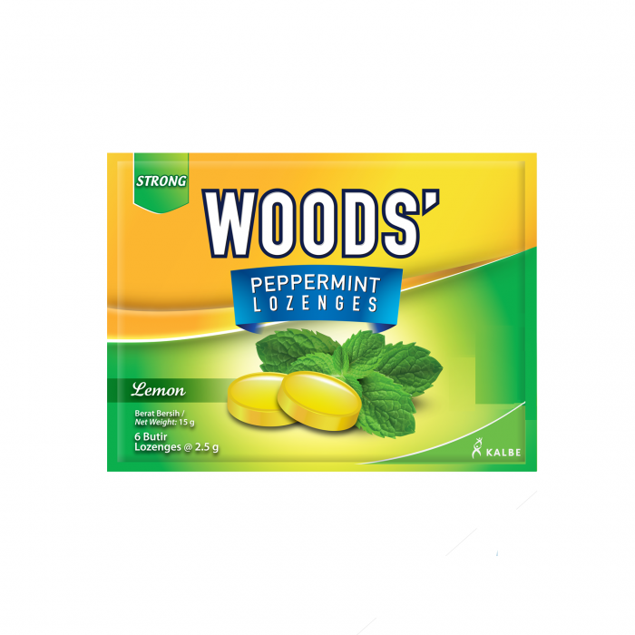 WOODS LOZENGES 15G 6'S - LEMON