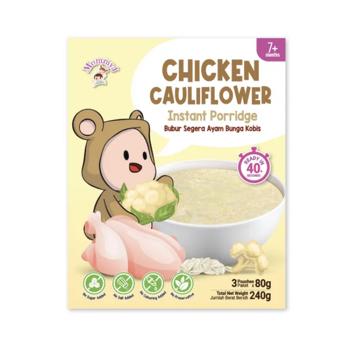 MOMMY J Baby Porridge Instant 240g - Chicken Cauliflower (Bubur Instant, Bubur Baby for 7+ Months)