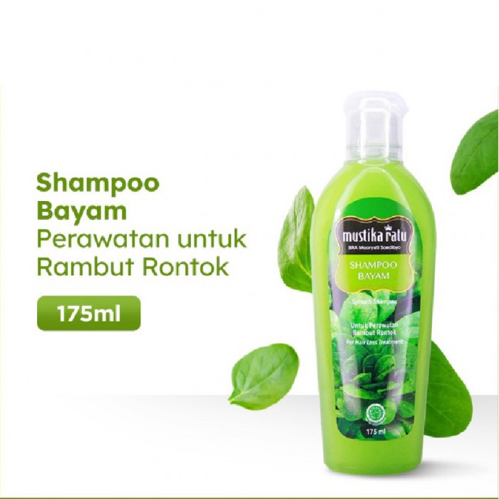 Mustika Ratu Shampoo Rambut Gugur - Syampoo Bayam for Hair Loss 175ml