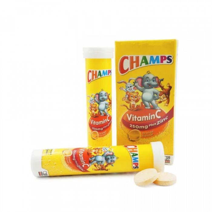 CHAMPS EFF VITAMIN C + ZINC 15'S X 2