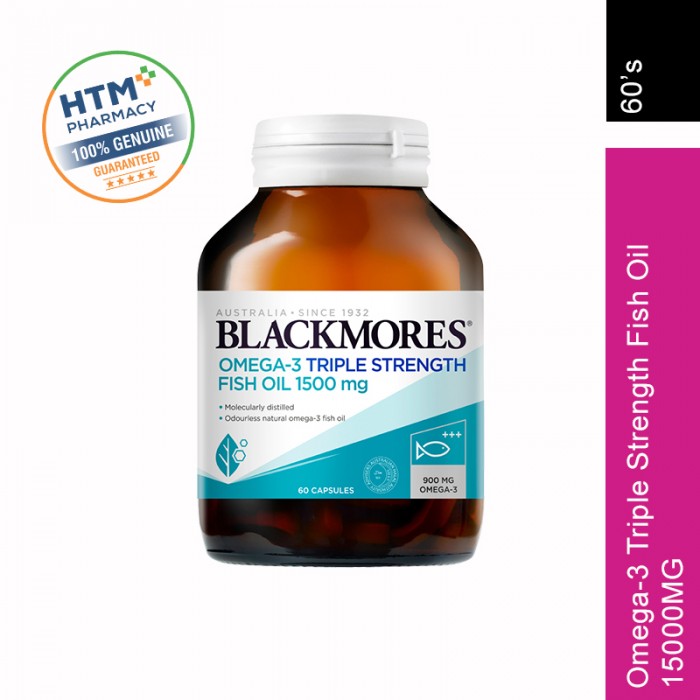 BLACKMORES OMEGA-3 TRIPLE STRENGTH FISH OIL 1500MG 60'S