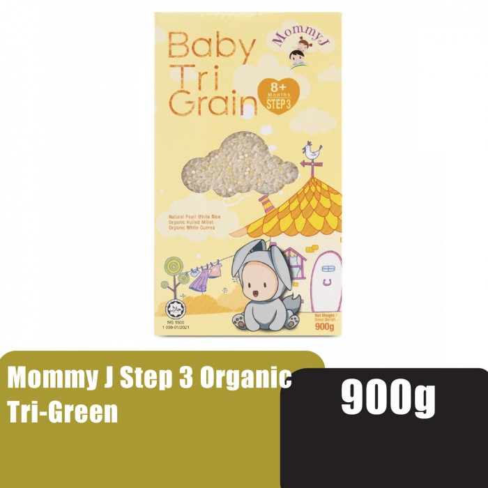 MOMMY J Step 3 Organic Tri-Grain 900g - Halal Baby Food, Makanan Baby for 8+ Months