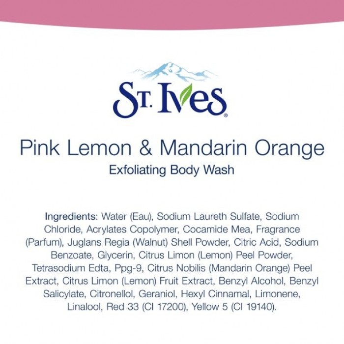 ST IVES EXFOLIATING BODY WASH 473ML - PINK LEMON & MANDARIN ORANGE