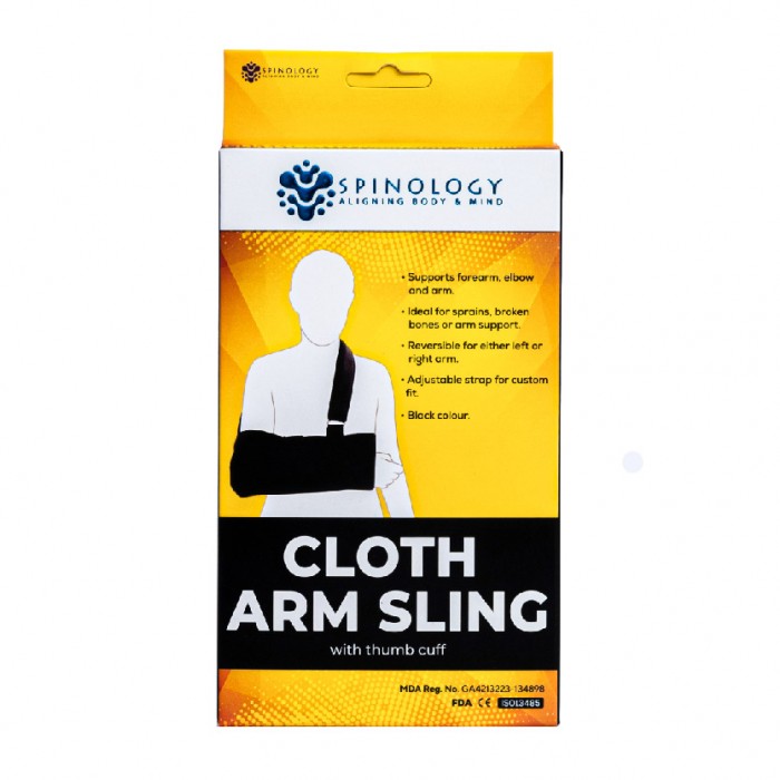 Spinology Cloth Arm Sling For Adult With Thumb Support / Cuff - Adult Arm Sling Anduh Tangan Patah Dewasa