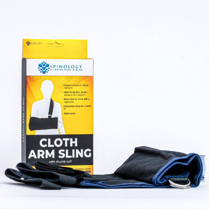 Spinology Cloth Arm Sling For Adult With Thumb Support / Cuff - Adult Arm Sling Anduh Tangan Patah Dewasa