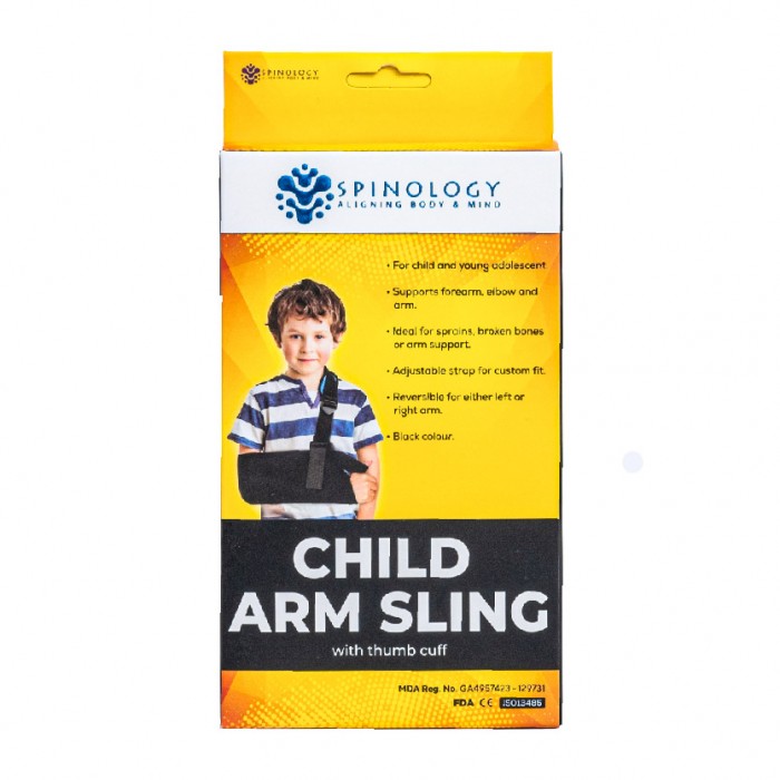 Spinology Arm Sling For Children With Thumb Support / Cuff - Kids Arm Sling Anduh Tangan Patah Support