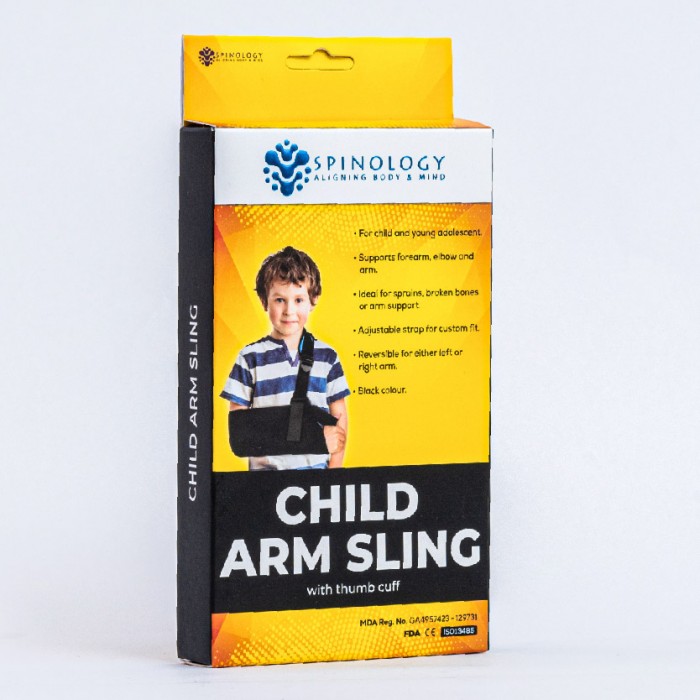 Spinology Arm Sling For Children With Thumb Support / Cuff - Kids Arm Sling Anduh Tangan Patah Support