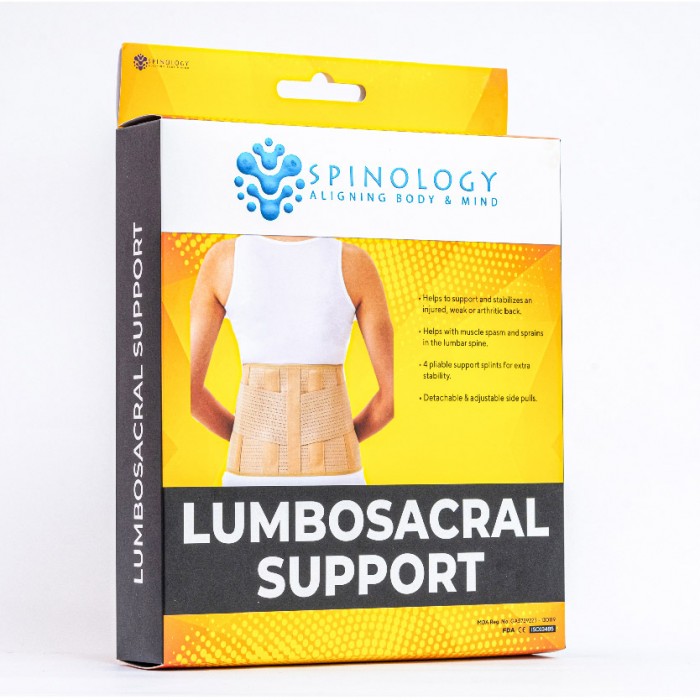 Spinology Lumbosacral Support Size (S) Lumbar Support / Waist Support / Backbone Support for Sciatica