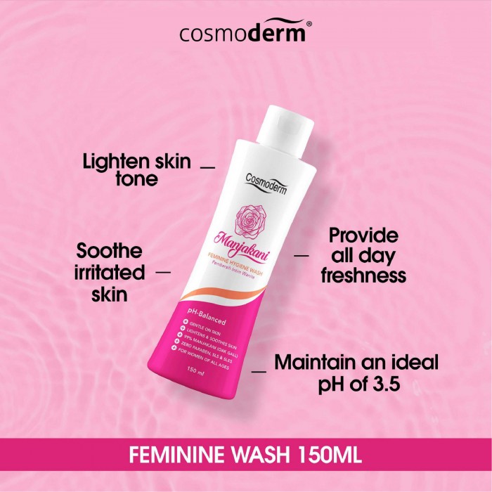 Cosmoderm Manjakini Hygiene Wash 150ml X 2 (Twin Pack)