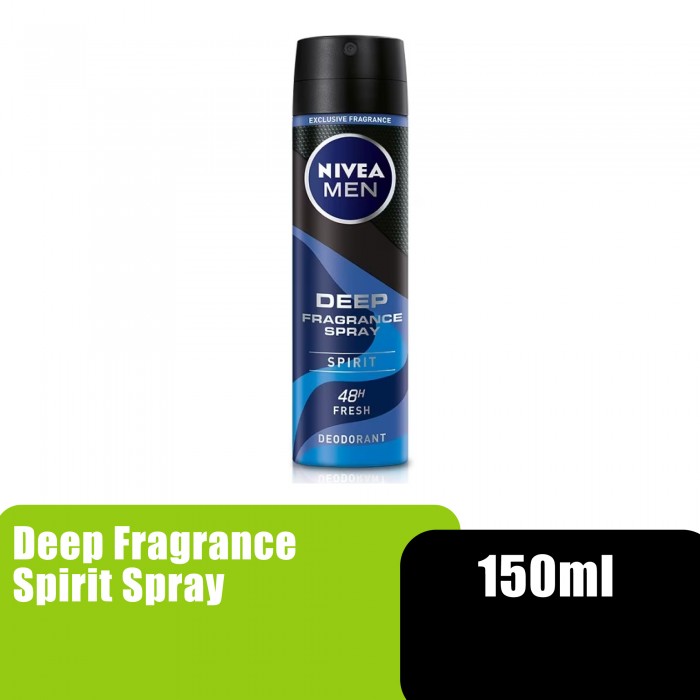 NIVEA MEN DEEP FRAGRANCE SPIRIT SPRAY 150ML (95652)