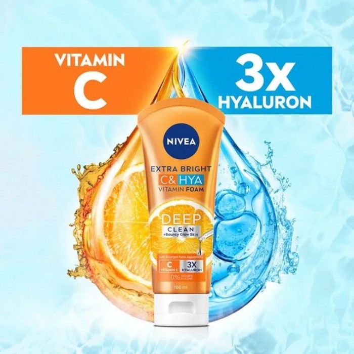 NIVEA EXTRA BRIGHT C & HYA VITAMIN WHIP FOAM 100ML (98737)