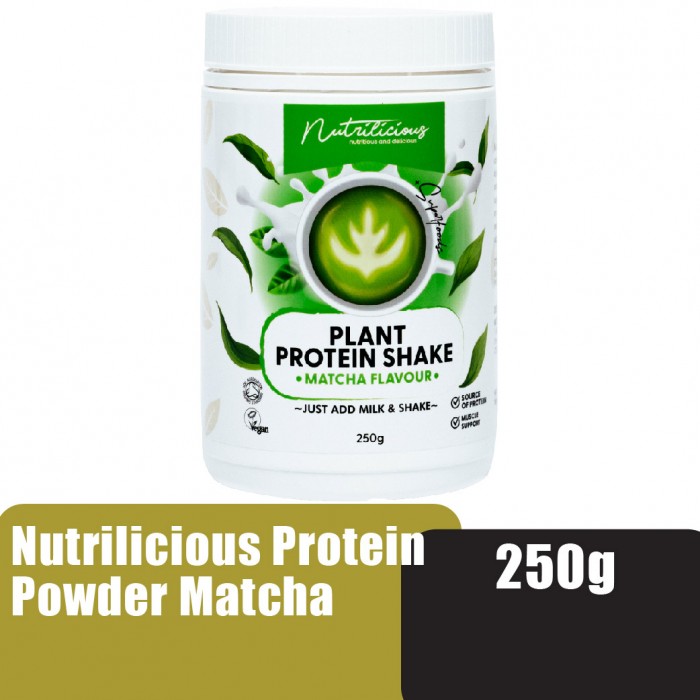 NUTRILICIOUS Plant Protein Powder Matcha 250g | Plant Protein Shake ( Protein Drink / 蛋白粉 )