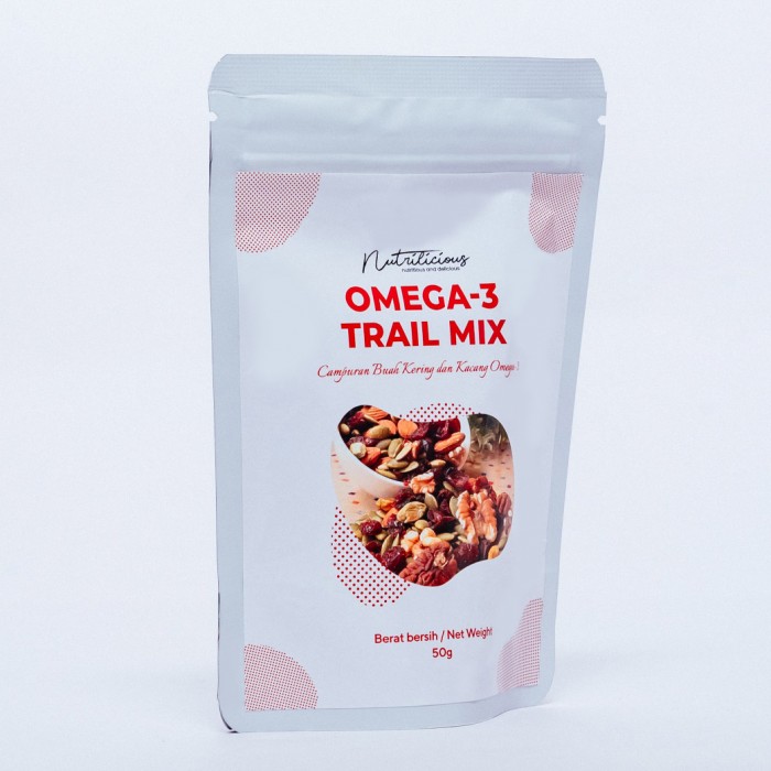 NUTRILICIOUS Omega 3 Trail Mix Nuts Mixed Nuts And Dried Fruits 500g - Healthy Snacks for Diet Snack / Healthy Nuts