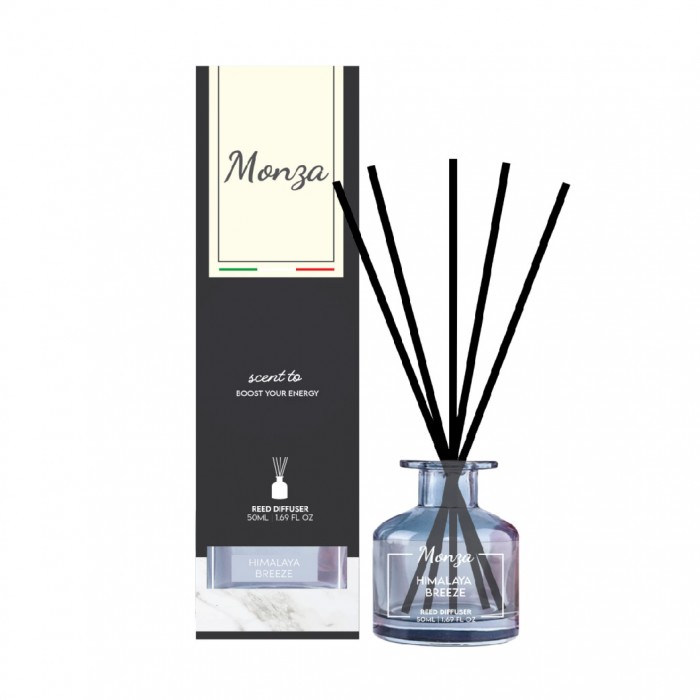 Monza Reed Diffuser Himalaya Breeze 50ml - Aroma Diffuser Air Freshener Room, Home Fragnance Pewangi Rumah 房间 香薰