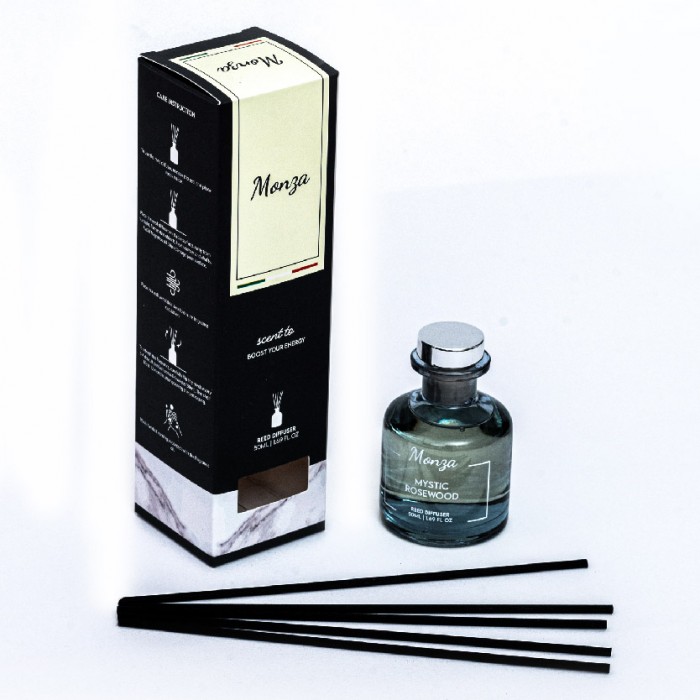 Monza Reed Diffuser Lilac Whisper 50ml - Aroma Diffuser Air Freshener Room, Home Fragnance Pewangi Rumah 房间 香薰