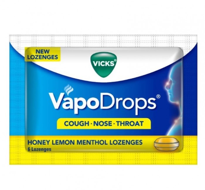 VICKS VAPODROPS + COUGH HONEY LEMON 6'S