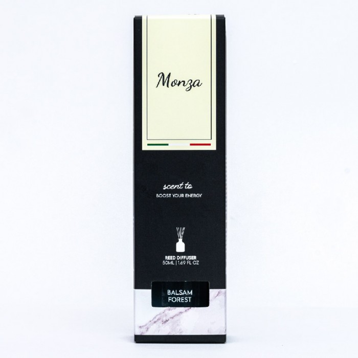 Monza Reed Diffuser Balsam Forest 50ml - Aroma Diffuser Air Freshener Room, Home Fragnance Pewangi Rumah 房间 香薰