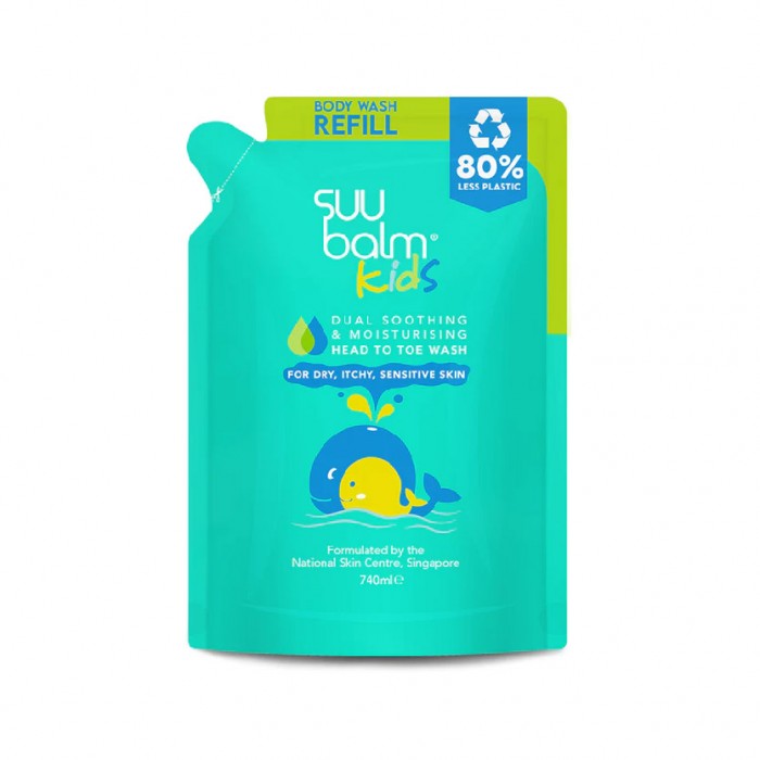 Suu Balm Kids Dual Soothing & Moisturising Head To Toe Wash Refill 740ml