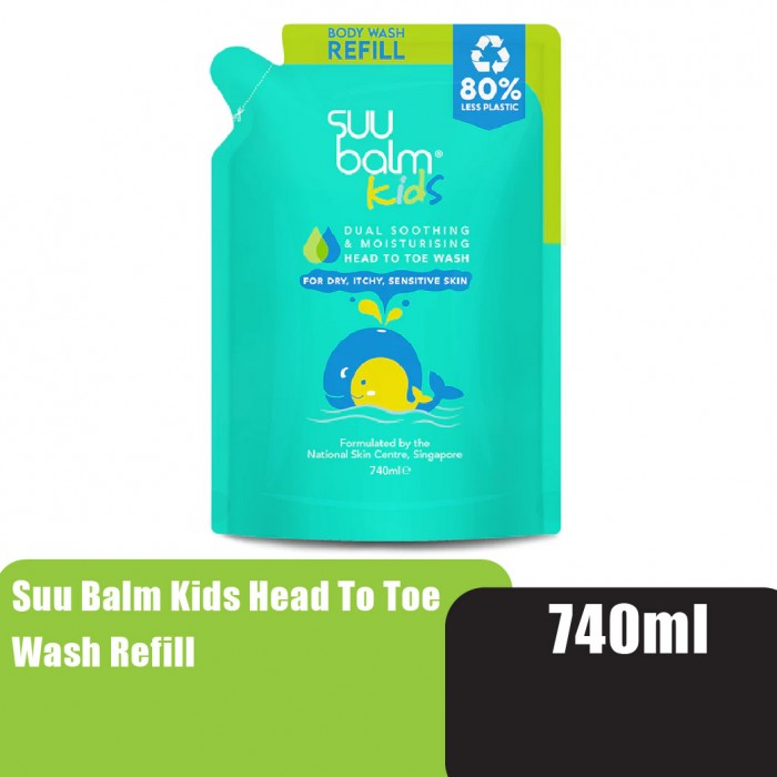 Suu Balm Kids Dual Soothing & Moisturising Head To Toe Wash Refill 740ml