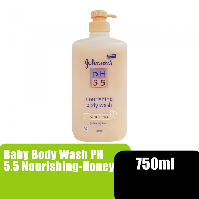 JOHNSON & JOHNSON BABY BODY WASH PH5.5 NOURISHING 750ML - HONEY